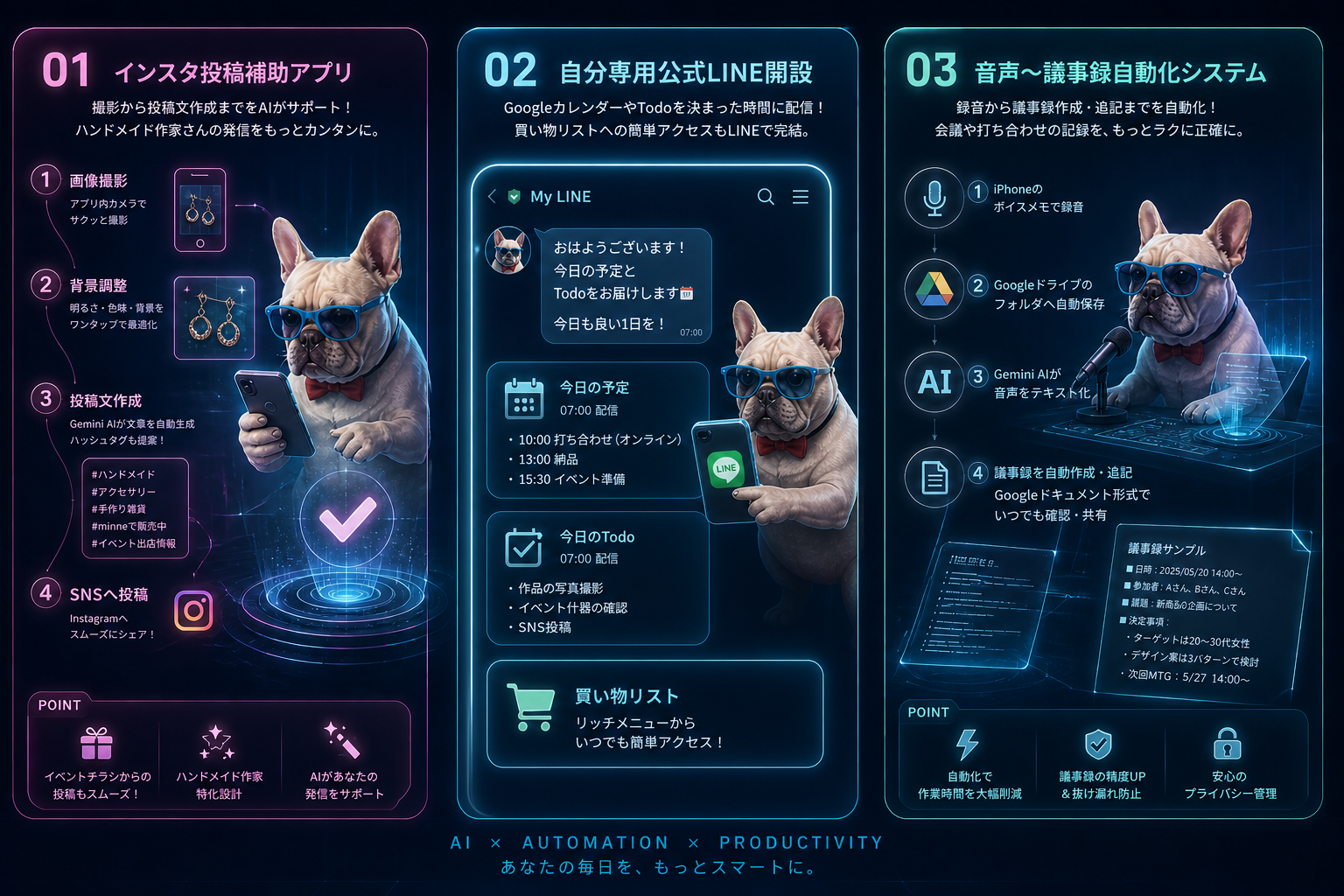 開発実績 - AIアプリ・自動化システム